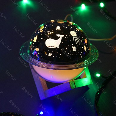 Увлажнитель воздуха настольный с аромадиффузором и светильник ночник Starry Sky Theme для дома