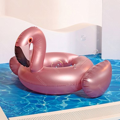 Детский надувной круг от 3-х до 6 лет для плавания Фламинго с крыльями и с разъемными концами