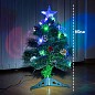 Искусственная новогодняя светодиодная елка с ягодами и шишками и LED звездой