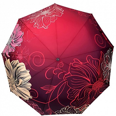 Зонт женский складной полуавтомат Яркие цветы
