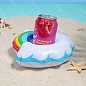 Пляжный надувной подстаканник для напитков в бассейн радуга и облако