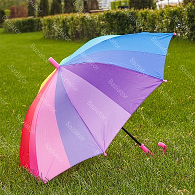 Зонт детский для мальчиков и девочек Радужный с прямой кромкой