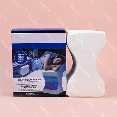 Подушка анатомическая для ног и коленей с эффектом памяти Memory Foam для сна на боку