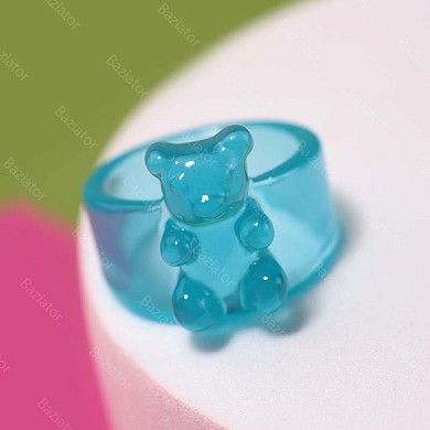 Кольцо акриловое женское мармеладные мишки украшение для девушек и девочек модная бижутерия 2022