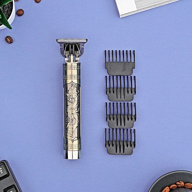 Профессиональная беспроводная машинка триммер для стрижки с 4 насадками Professional hair clipper