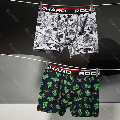 Трусы мужские боксеры Rockhard набор 2 шт с принтом хлопок