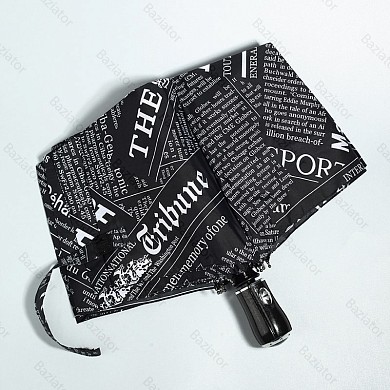 Зонт складной унисекс с принтом Газета