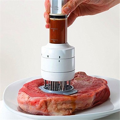 картинка Тендерайзер для мяса инжератор Sauces Injector 24 см (отбивание мяса плюс шприц с маринадом)