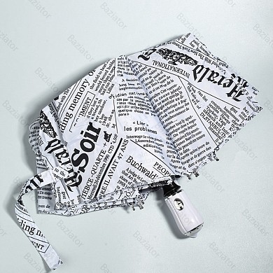 Зонт складной унисекс с принтом Газета