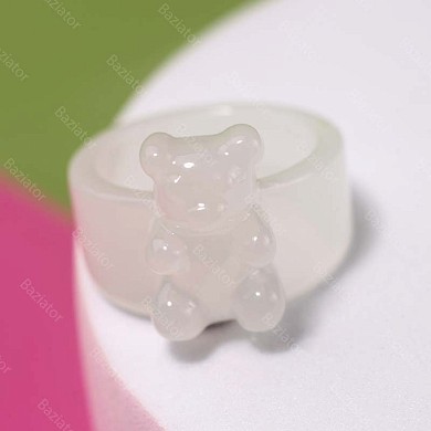 Кольцо акриловое женское мармеладные мишки украшение для девушек и девочек модная бижутерия 2022