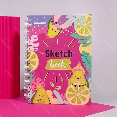Скетчбук блокнот А5 с твердой обложкой на кольцах для карандаша и маркеров для рисования творчества
