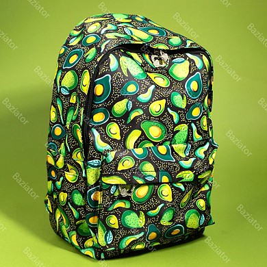 Школьный рюкзак детский, для подростка с авокадо с листочками