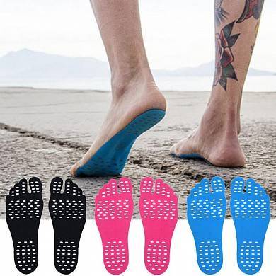 картинка Наклейки липучки на ступни ног для пляжа и бассейна