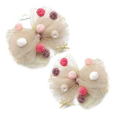 Комплект детских резинок для волос Ansony Fashion Jewelry с разноцветными шариками (пара)