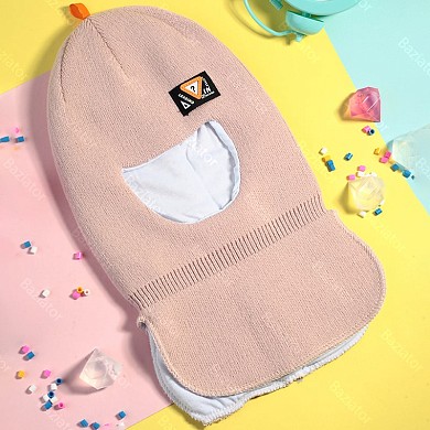 Детская шапка шлем для ребенка девочки демисезонная теплая на осень