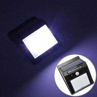 картинка LED светильник настенный на солнечных батареях с датчиком движения 8 диодов