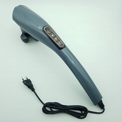 Ручной массажер для тела проводной Charge massage rod с дисплеем и с 6 насадками