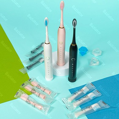 картинка Электрическая зубная щетка Sonic Electric Toothbrush IPX X7-2 в комплекте 4 сменные насадки