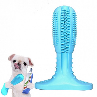 Зубная силиконовая щетка массажер игрушка для чистки зубов собак