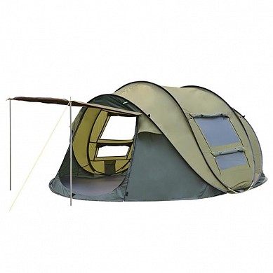 Палатка туристическая 4-х местная автоматическая, пляжная для дачи, кемпинга, охоты и рыбалки