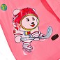 Дождевик детский для девочки под рюкзак с капюшоном и светоотражающими полосками с сумочкой Хоккей