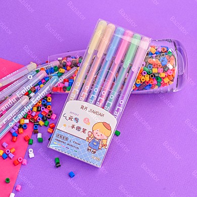Набор детских гелевых ручек для девочек и мальчиков комплект ручек неоновых цветов 0,8 мм