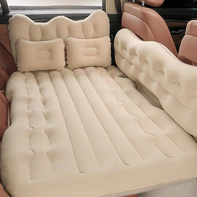 Надувной автомобильный матрас кровать 130x80 см c насосом и подушками для сна