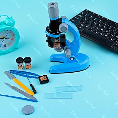 Микроскоп школьный для детей Scientific microscope набор для опытов и исследований с подсветкой