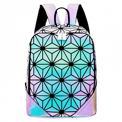 Геометрический люминесцентный неоновый рюкзак "Хамелеон"