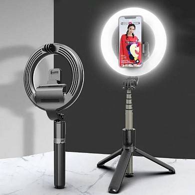 картинка Кольцевая лампа монопод Selfie Stick Tripod L07