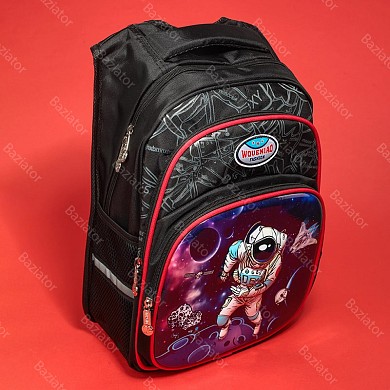 Ранец рюкзак школьный для мальчиков портфель ортопедический для первоклассника с рисунком Космонавт