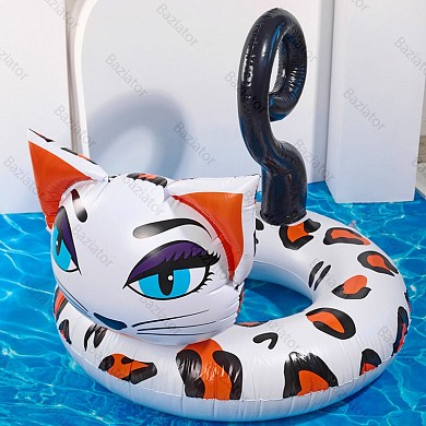 Пляжный надувной круг Леопардовая Кошка для плавания