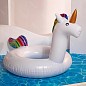 Пляжный надувной круг Единорог для плавания Unicorn с радужной гривой
