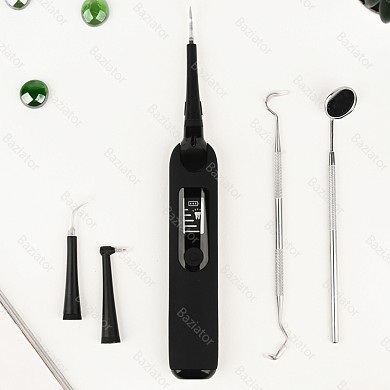 Электрический ультразвуковой прибор для чистки зубов со сменными насадками Dental Tools