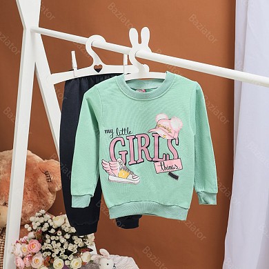 Костюм детский спортивный штаны и кофта для девочки на весну GIRLS
