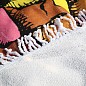 Круглое пляжное покрывало-коврик с бахромой 150 см (микрофибра) Beach Towel ананас