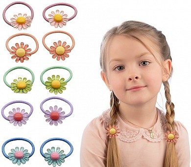 Комплект детских резинок для волос "Ромашки"  для девочки