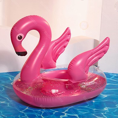 Детский надувной круг с трусами для плавания Фламинго Pink Flamingo с крылышками