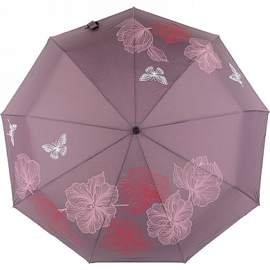 Зонт женский полуавтомат Frei Regen матовый "Маки" с цветочным рисунком