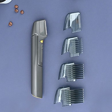 картинка Беспроводной портативный триммер Micro Touch Titanium Trim с 5 насадками для стрижки волос