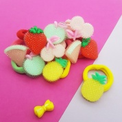 картинка Детские резинки для волос "Карамельки фрукты и ягоды"