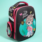 картинка Ранец рюкзак школьный для девочек портфель ортопедический для первоклассника с рисунком Девочка