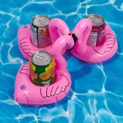 картинка Подстаканник для бассейна надувной плавающий Фламинго набор 3 штуки