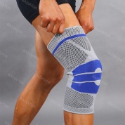 картинка Суппорт бандаж фиксатор на коленный сустав с усиленной силиконовой защитой и ребрами жесткости Knee 
