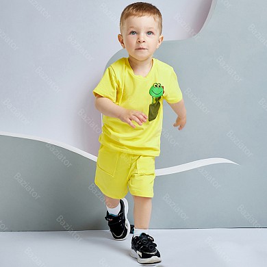 Спортивный костюм для мальчика футболка и шорты детский летний комплект одежды двойка