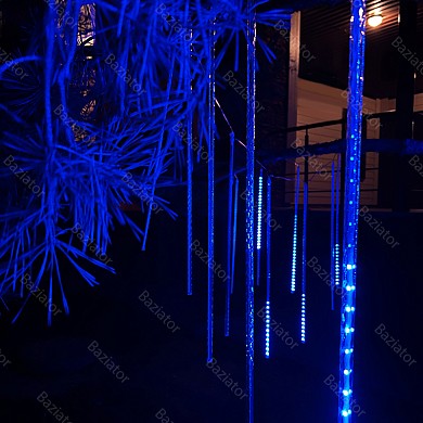 Новогодняя светодиодная гирлянда уличная Тающие Сосульки бегущие огни 8 ламп с коннектором