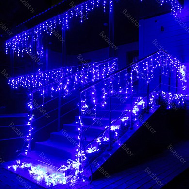 Новогодняя светодиодная уличная гирлянда Бахрома 34 и 50 м на дом с коннектором питание от сети 220B